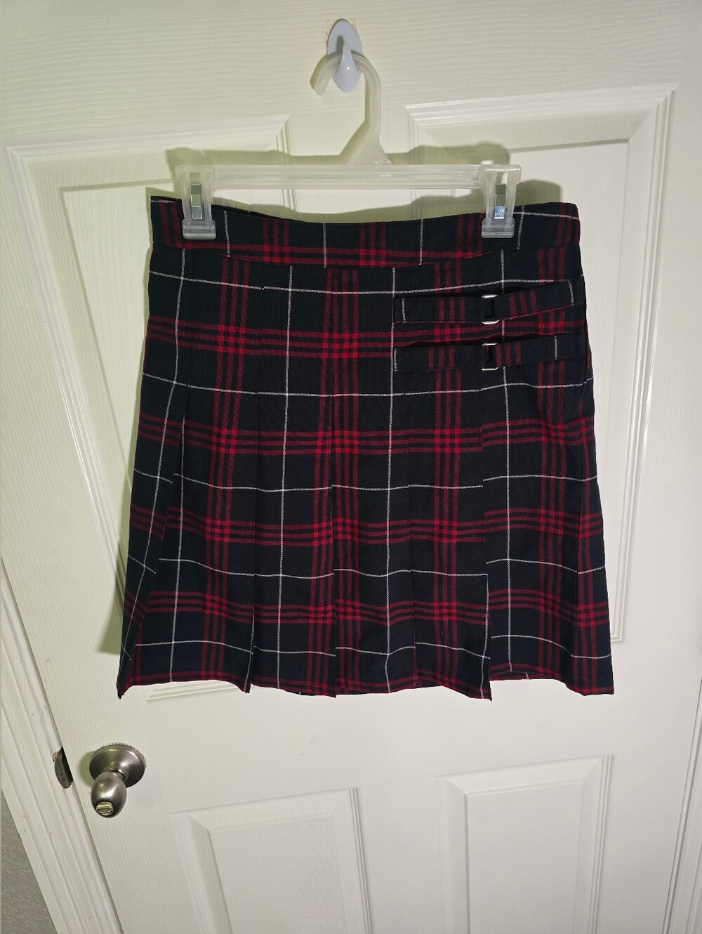 NWT French Toast Girls Red Plaid 2 Tab Uniform Scooter Size 18